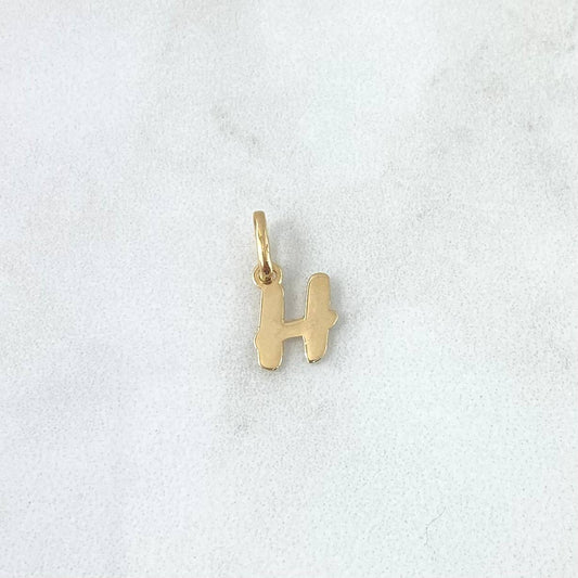 Pendant Letter H Italic 0.45gr / 1.5cm / Polished Yellow Gold