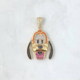 Pendant Dog 8.7gr / 4.2cm / Colored Zircons Yellow Gold ©