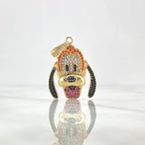 Pendant Dog 8.7gr / 4.2cm / Colored Zircons Yellow Gold ©