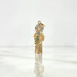 Pendant San Judas Tadeo 3.4gr / 3.6cm / Matte - Green Zircons - White Two-tone Yellow White *
