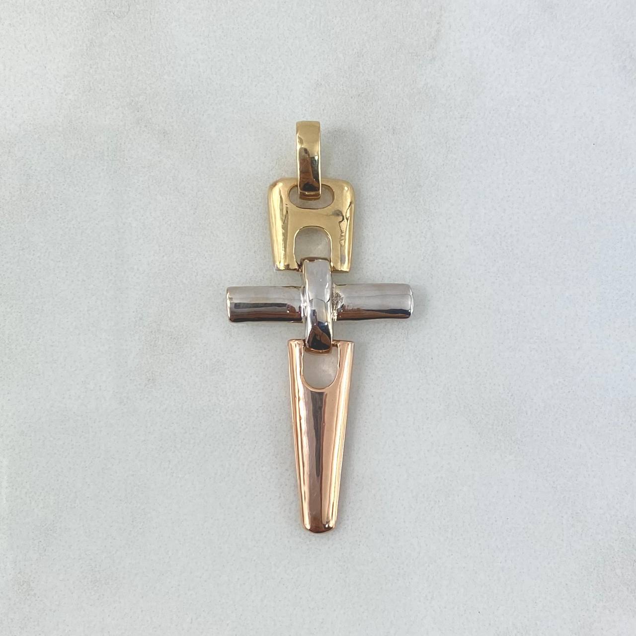 Pendant Articulated Cross 5.85gr / 4.8cm / Polished Three Golds ©