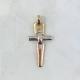Pendant Articulated Cross 5.85gr / 4.8cm / Polished Three Golds ©