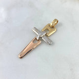 Pendant Articulated Cross 5.85gr / 4.8cm / Polished Three Golds ©
