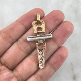 Pendant Articulated Cross 5.85gr / 4.8cm / Polished Three Golds ©