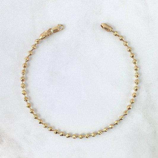 Bracelet Bracelet 8.55gr / 20cm / 3.4mm Diamond Cut 18K Yellow Gold
