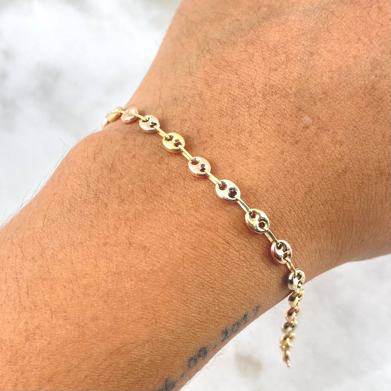 Pulso GC 3.45gr / 7 3/4 in / 4.8mm Tres Oros 18K