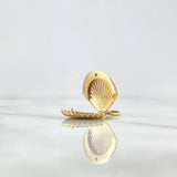 Dije Concha 5.45gr / 2.8cm / (Tipo Relicario) Oro Amarillo