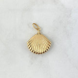 Dije Concha 5.45gr / 2.8cm / (Tipo Relicario) Oro Amarillo