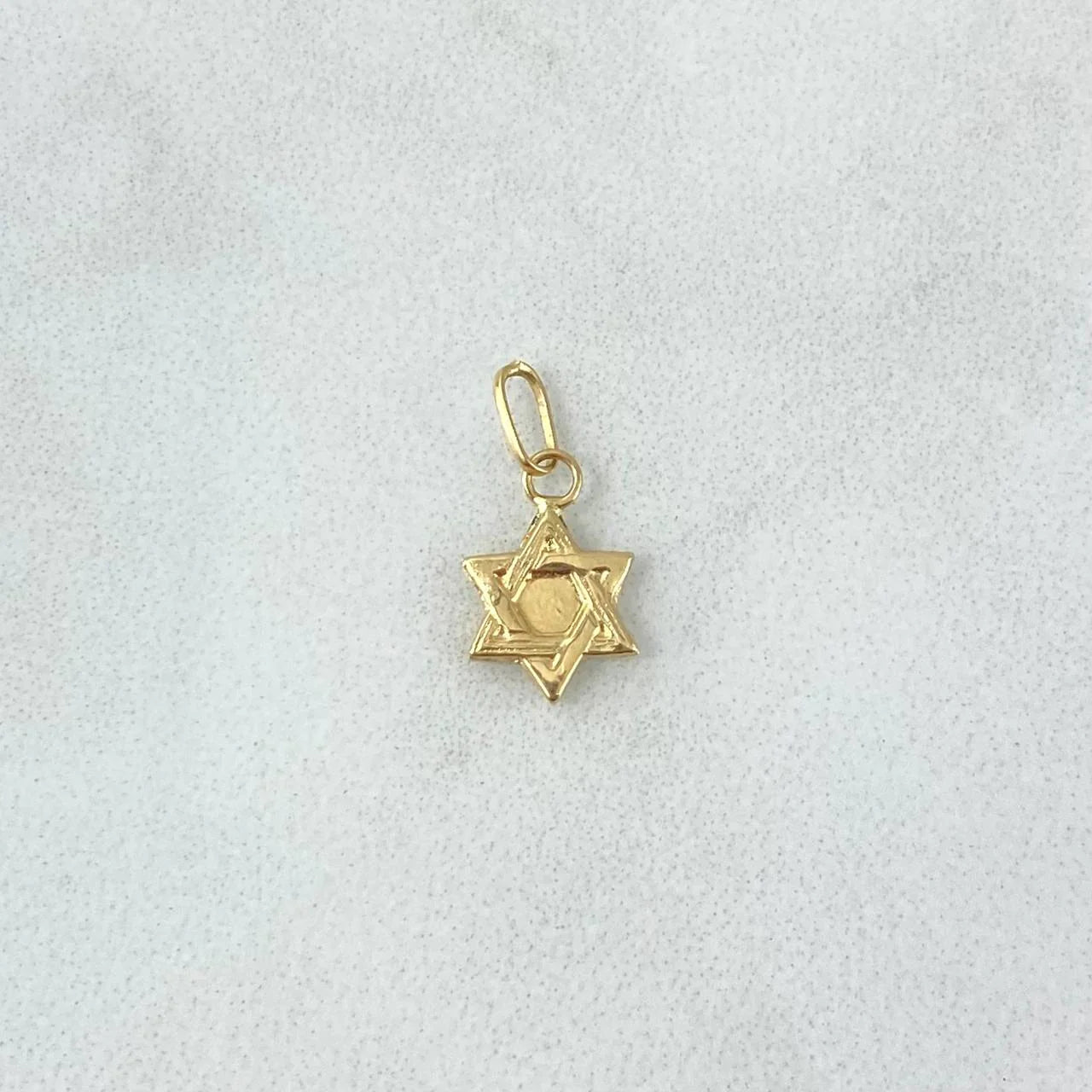 Dije Estrella De David 0.25 g / 1/2 in Oro Amarillo 18K