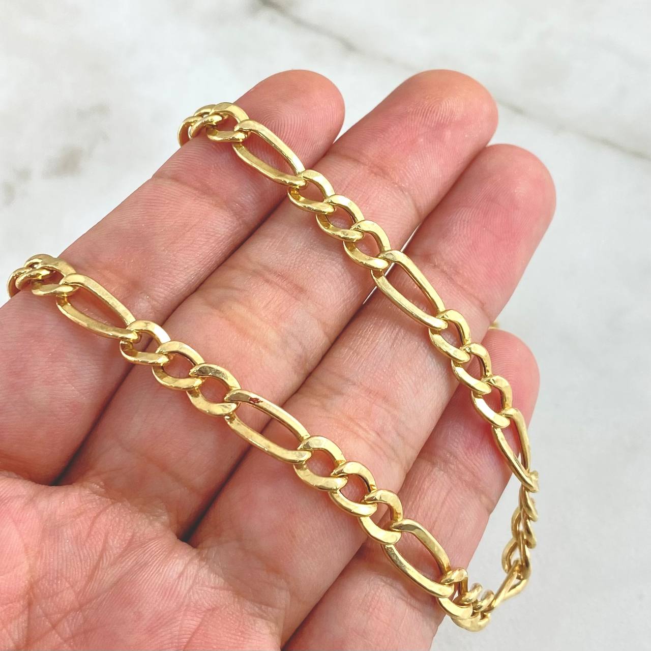 Figaro Chain 18.3gr / 65cm / 5.5mm Yellow Gold +0