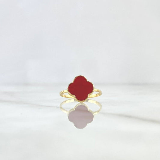VCyA Clover Ring 1.9gr / Size 7 1/2 / Electrostatic Red Yellow Gold