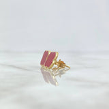 Stud Earrings Trébol VCyA 2.65gr / 1cm / Red Electrostatic Yellow Gold