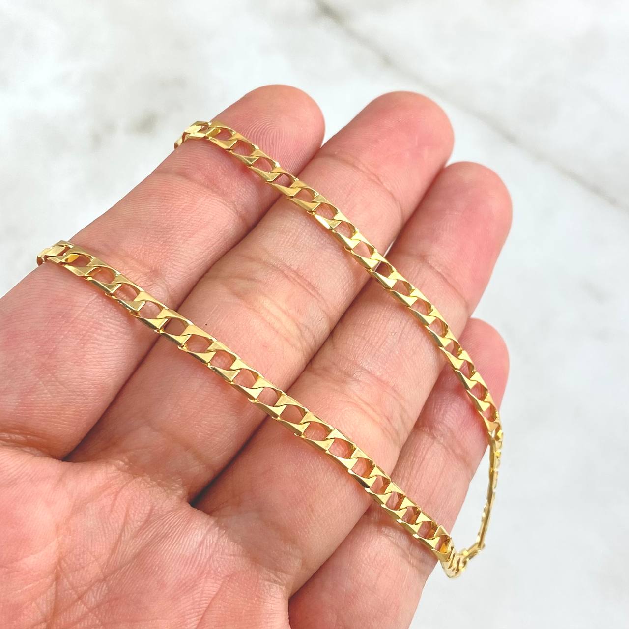 Panzer Chain 19.5gr / 60cm / 3.8mm Yellow Gold +1 18K