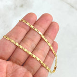 Flat Anchor Chain Polished 9gr / 60cm / 3mm Yellow Gold +3