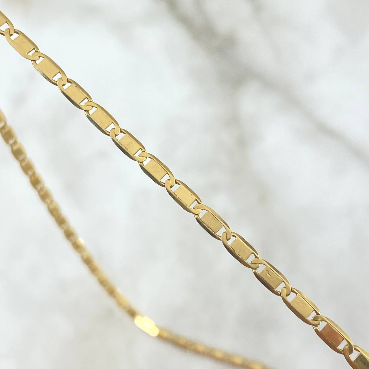 Flat Anchor Chain Polished 9gr / 60cm / 3mm Yellow Gold +3