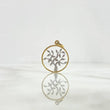 Pendant Tree of Life 2.4gr / 2.8cm / Smooth Circular Two-tone Yellow White ©