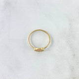 Circular Flower Ring 1.65gr / Size 7 / Colored Zircons Yellow Gold