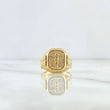 Christ Seal Ring 4.05gr / Size 7 / Rectangular Frame 18K Yellow Gold