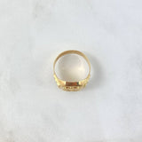 Christ Seal Ring 4.05gr / Size 7 / Rectangular Frame 18K Yellow Gold