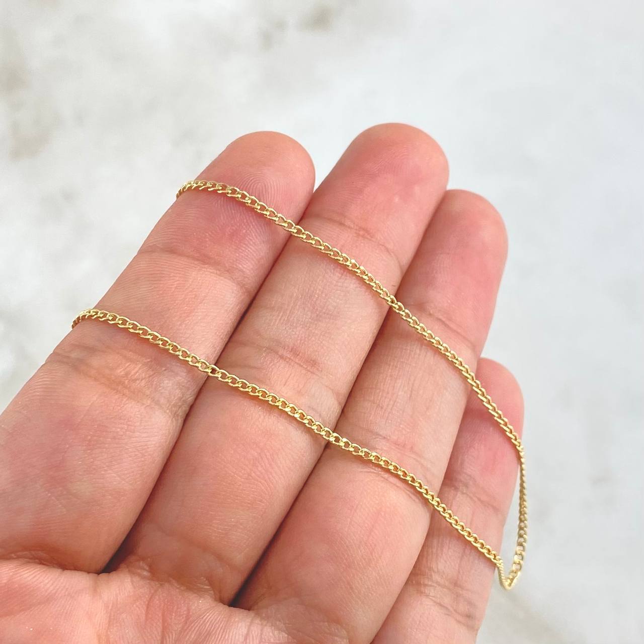 Cadena Mini Cubana 2gr / 23 1/2 in / Oro Amarillo +1 18K !