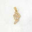 Pendant Virgin Mary Silhouette 1.1gr / 2.4cm / White Zircons Yellow Gold