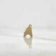 Pendant Letter A Italic 0.7gr / 1.7cm / White Zircons 18K Yellow Gold ©