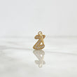 Pendant Z Italic 0.75gr / 1.7cm / White Zircons Yellow Gold