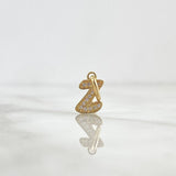 Pendant Z Italic 0.75gr / 1.7cm / White Zircons Yellow Gold