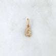 Pendant Letter G Silhouette 0.5gr / 1.6cm / White Zircons 18K Yellow Gold *