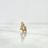 Pendant Letter G Silhouette 0.5gr / 1.6cm / White Zircons 18K Yellow Gold *