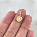 Pendant Oval T Letter 0.55gr / 1.8cm / Yellow Gold Stamped ©