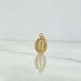 Dije Virgen Guadalupe 0.4gr / 1.8cm / Troquelado Oro Amarillo ©
