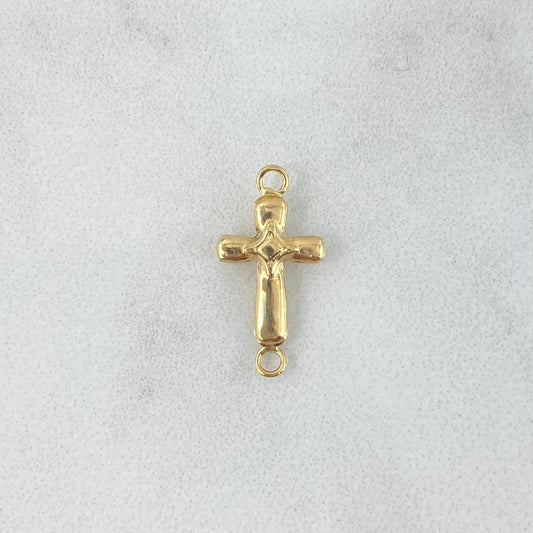 Herraje Cruz Rombo 0.4gr / 1.8cm / Oro Amarillo