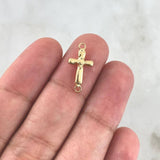 Charm Cross Rhombus 0.4gr / 1.8cm / Yellow Gold ©