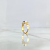 Classic Ring 1.8gr / T2 / Red Zircon Yellow Gold