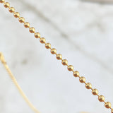 Cadena Militar 10gr / 60cm / 2mm Bola Lisa Oro Amarillo +3