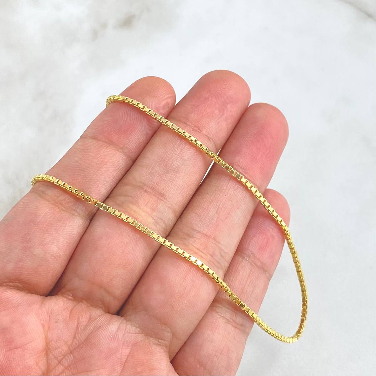 Cadena Veneciana 4.8gr / 45cm / 1.7mm Oro Amarillo +3 18K *