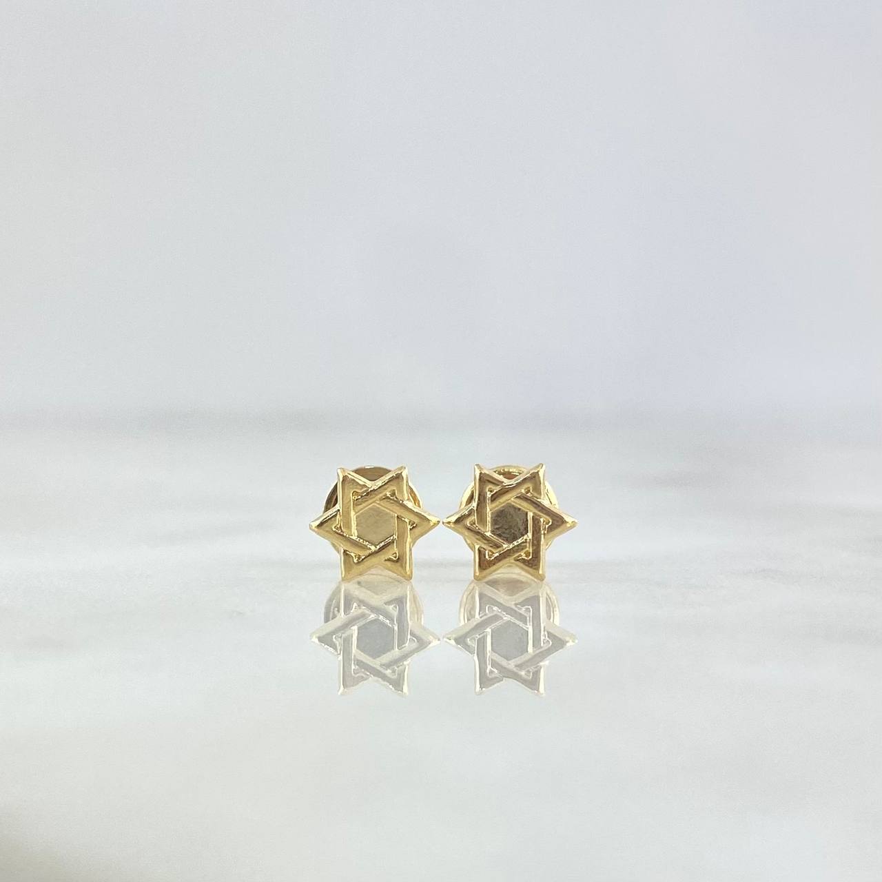 Stud Earrings Star of David 0.6gr / 18K Gold *