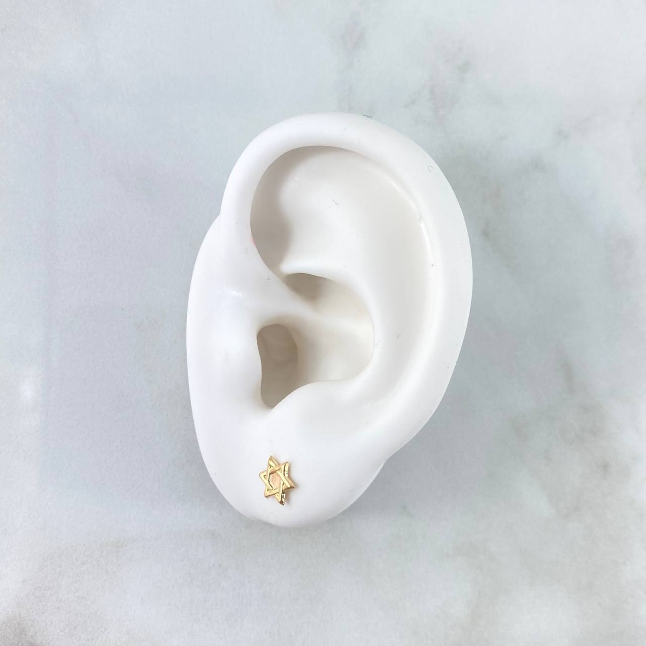 Stud Earrings Star of David 0.6gr / 18K Gold *