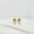 Stud Earrings Footprint Feet 0.5gr / 7mm Yellow Gold ©