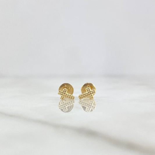 Topos Cruz 0.45gr / 8mm Oro Amarillo 18K ©