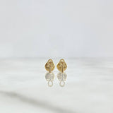 Stud Earrings Cross Angel 0.6gr / 6.5mm Yellow Gold ©