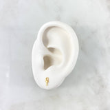Stud Earrings Cross Angel 0.6gr / 6.5mm Yellow Gold ©