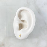 Stud Earrings Lightning 0.5gr / 6mm Diamond Cut 18K Gold