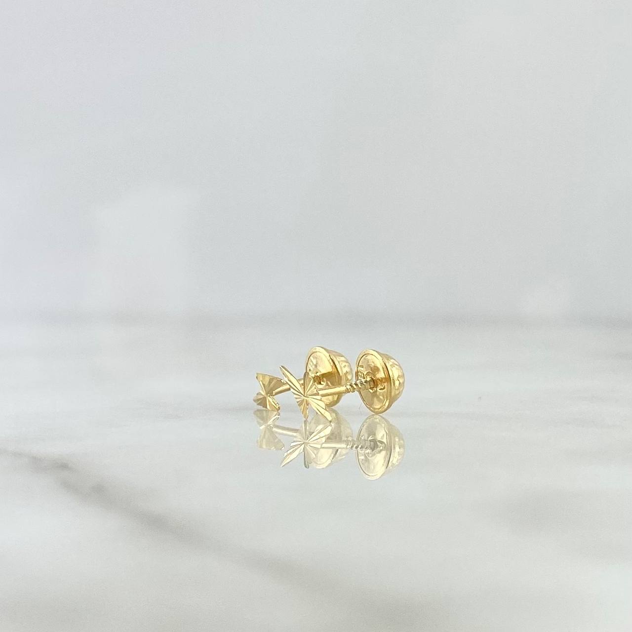 Stud Earrings Lightning 0.5gr / 6mm Diamond Cut 18K Gold