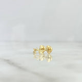 Stud Earrings Lightning 0.5gr / 8mm Diamond Cut 18K Gold ©