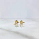 Stud Earrings Lightning 0.5gr / 6mm Diamond Cut 18K Gold