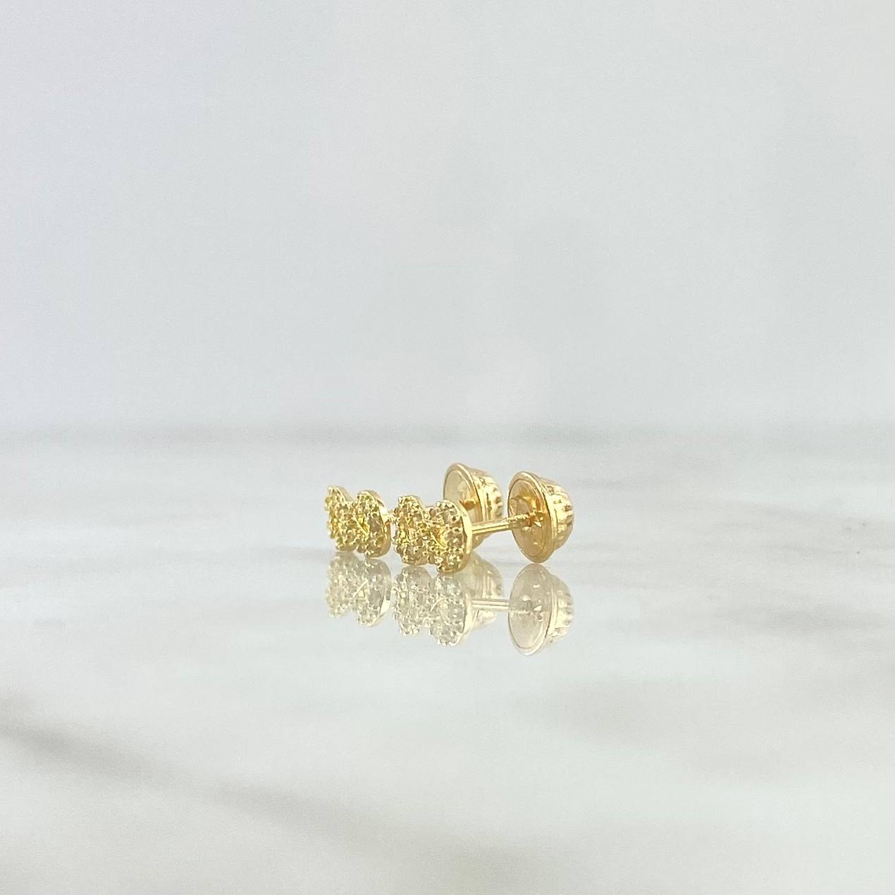 Topos Infinito 0.95gr / 9mm Circones Blancos Oro Amarillo