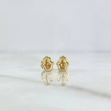 Stud Earrings Hand Hamsa Silhouette 0.5gr / 7.5mm Yellow Gold ©
