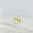 Stud Earrings Hand Hamsa Silhouette 0.5gr / 7.5mm Yellow Gold ©